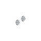 Elsa Lee Paris sterling silver earrings with two close set clear Cubic Zirconia