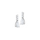 Boucles d'oreilles pendantes Elsa Lee Paris, collection tradition, en argent 925, oxydes de Zirconium tailles poires