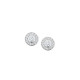 Boucles d'oreilles puces Elsa Lee Paris, forme cercles deux rangs d'oxydes de Zirconium blancs, en argent 925