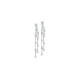 Elsa Lee Paris dangling sterling silver earrings with 12 clear Cubic Zirconia