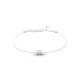 Bracelet Clear Spirit Elsa Lee Paris, oxyde de Zirconium serti clos sur cordon ciré blanc