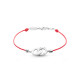 Elsa Lee Paris Linked Clear Spirit bracelet, with circle shaped pattern crafted in silver and trimmed with Cubic Zirconia 