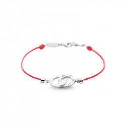 Elsa Lee Paris Linked Clear Spirit bracelet, with circle shaped pattern crafted in silver and trimmed with Cubic Zirconia 