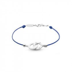 Elsa Lee Paris Linked Clear Spirit bracelet, with circle shaped pattern crafted in silver and trimmed with Cubic Zirconia