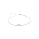 Elsa Lee Paris fine 925 sterling silver chain bracelet with diamond cut Cubic Zirconia