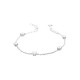 Elsa Lee Paris sterling silver bracelet, with 5 princess cut clear Cubic Zirconia