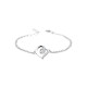 Bracelet Elsa Lee Paris "Argent 925" - Motif cœur pavé d'oxydes de Zirconium sur chaine double rang