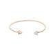 Rose gold arrow bangle bracelet in silver by Elsa Lee