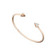 Rose gold arrow bangle bracelet in silver by Elsa Lee