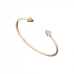 Bracelet flèche or rose jonc en argent rose gold