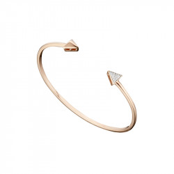 Rose gold arrow bangle bracelet in silver by Elsa Lee