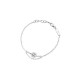 Elsa Lee Paris fine 925 sterling silver bracelet with 1 Cubic Zirconium 5mm and 8 small clear Zirconium