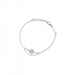 Bracelet de la collection Tradition Elsa Lee Paris, en argent massif et oxydes de Zirconium sur chaine