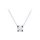 Elsa Lee Paris sterling silver necklace - one claws set diamond cut Cubic Zirconia 