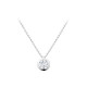 Elsa Lee Paris sterling silver necklace - one close set diamond cut Cubic Zirconia 