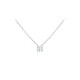 Elsa Lee Paris sterling silver necklace - one claws set diamond cut Cubic Zirconia 