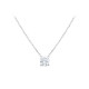 Elsa Lee Paris sterling silver necklace - one claws set diamond cut Cubic Zirconia 