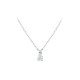 Elsa Lee Paris sterling silver necklace - one claws set pear shaped Cubic Zirconia 