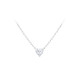 Collier Elsa Lee Paris, collection tradition, en argent et oxyde de Zirconium forme coeur