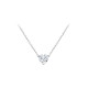 Elsa Lee Paris sterling silver necklace - one claws set heart shaped Cubic Zirconia 