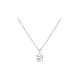 Elsa Lee Paris fine 925 sterling silver necklace - one silver chain, one claws set diamond cut Cubic Zirconia 