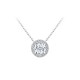 925 silver necklace with round cut pendant from the Timeless tradition collection of silver jewellery by Elsa Lee Paris 