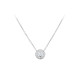 Elsa Lee Paris fine 925 sterling silver necklace - one silver chain, one close set diamond cut Cubic Zirconia and its crown of s