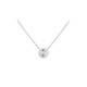 Collier Elsa Lee Paris, en argent massif, un oxyde de Zirconium et son entourage de brillants sur une chaîne