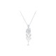 Collier collection Capucine Elsa Lee Paris, chaîne en argent, pendant avec oxydes de Zirconium blancs motif pluie d'étoiles