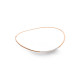 Elsa Lee Paris rigid sterling silver necklace - pink rhodium-plating rigid necklace with 73 clear Cubic Zirconia