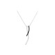 Elsa Lee Paris fine 925 sterling silver necklace with 24 clear Cubic Zirconia and 14 black Cubic Zirconia