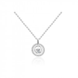 Collier de la collection Tradition Elsa Lee Paris, avec oxydes de Zirconium et design cercles