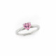 Bague Coeur rose et argent