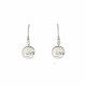 Elsa Lee Paris - Boucles d'oreilles pendantes médaillon en argent925 motif TRUE LOVE avec oxydes de zirconium 