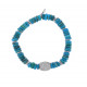 Elsa Lee Paris - Silver Sterling Bracelet with cubics zirconia and turquoises