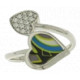 Bague Optique forme coeurs et zirconiums