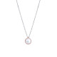 Elsa Lee Paris sterling silver necklace from our Memory collection, with pink rhodium-plating and white pearl