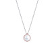 Elsa Lee Paris sterling silver necklace from our Memory collection, with pink rhodium-plating and white pearl