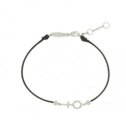 Bracelet Signe Feminin bracelet cordon noir signe féminin argent Elsa Lee