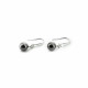 Boucles d'oreilles argent perles grises