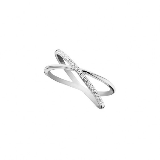 Cross ring in silver by Elsa Lee Paris 