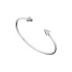 Bangle sterling silver bangle bracelet rhodium plated and cubic zirconia