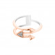 Sterling silver ring By Elsa Lee Paris, pink rhodium coated, arrow shaped design