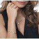 Be my Valentine sterling silver bracelet from Elsa Lee Paris, with heart shape, Cubic Zirconia and white pearls