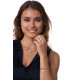 Collier jonc Be my Valentine Elsa Lee, en argent massif et pendentif motif coeur pavé d'oxydes de Zirconium