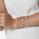 Manchette croix en argent stylisé par Elsa Lee Paris - Bracelet manchette croisé argent
