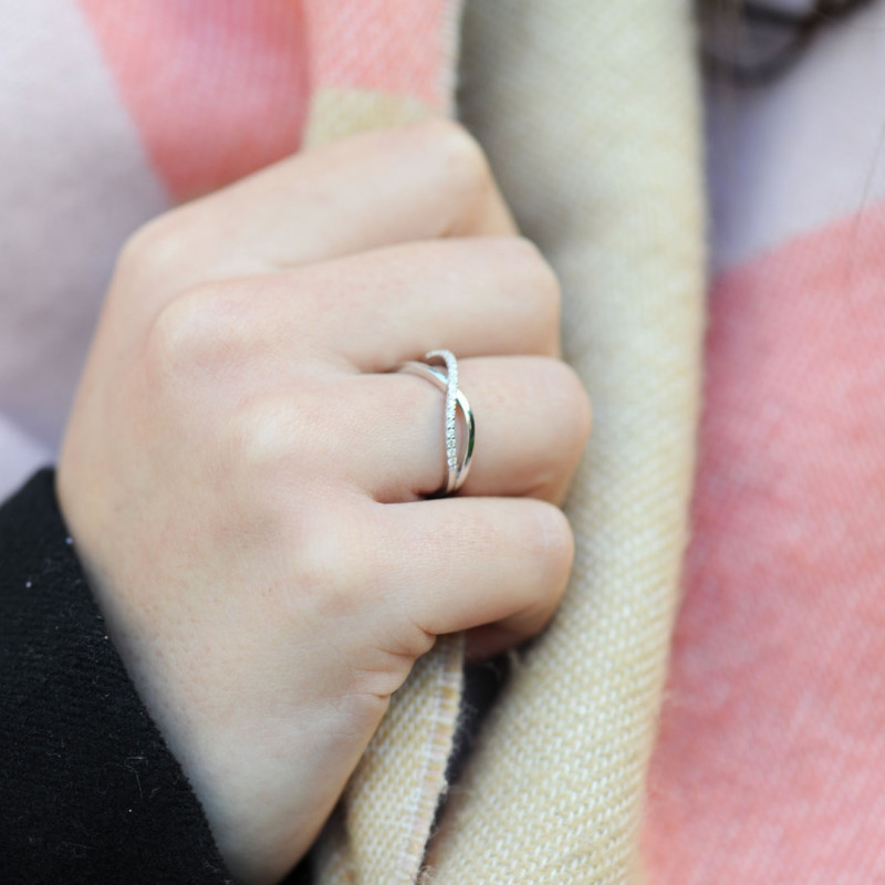 Rose Gold Diamond Infinity Ring