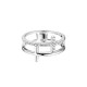Rhodium platted, 925 silver Cross ring, cross pattern and cubics zirconia sets