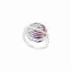 Bague argent rhodié, oxydes de zirconiums et motifs colorés, collection Optique