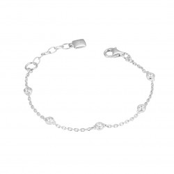 Rhodium silver bracelet and shiny cubics zirconia, Forever collection